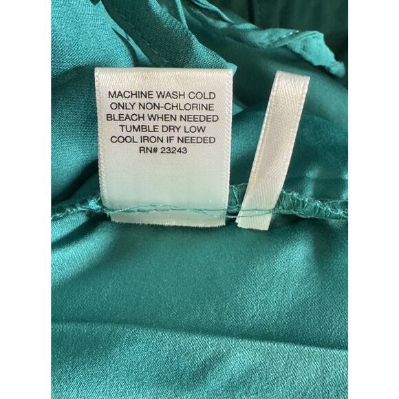 New York & Co Pleated Short Sleeves Dress,Green, Sz: M, 64-40 - Picture 11 of 16